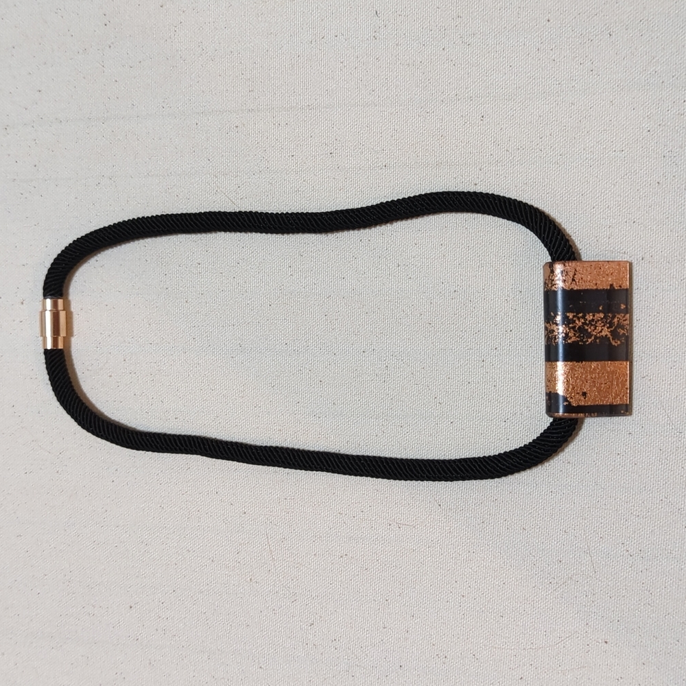 Handmade acrylic and rope necklace